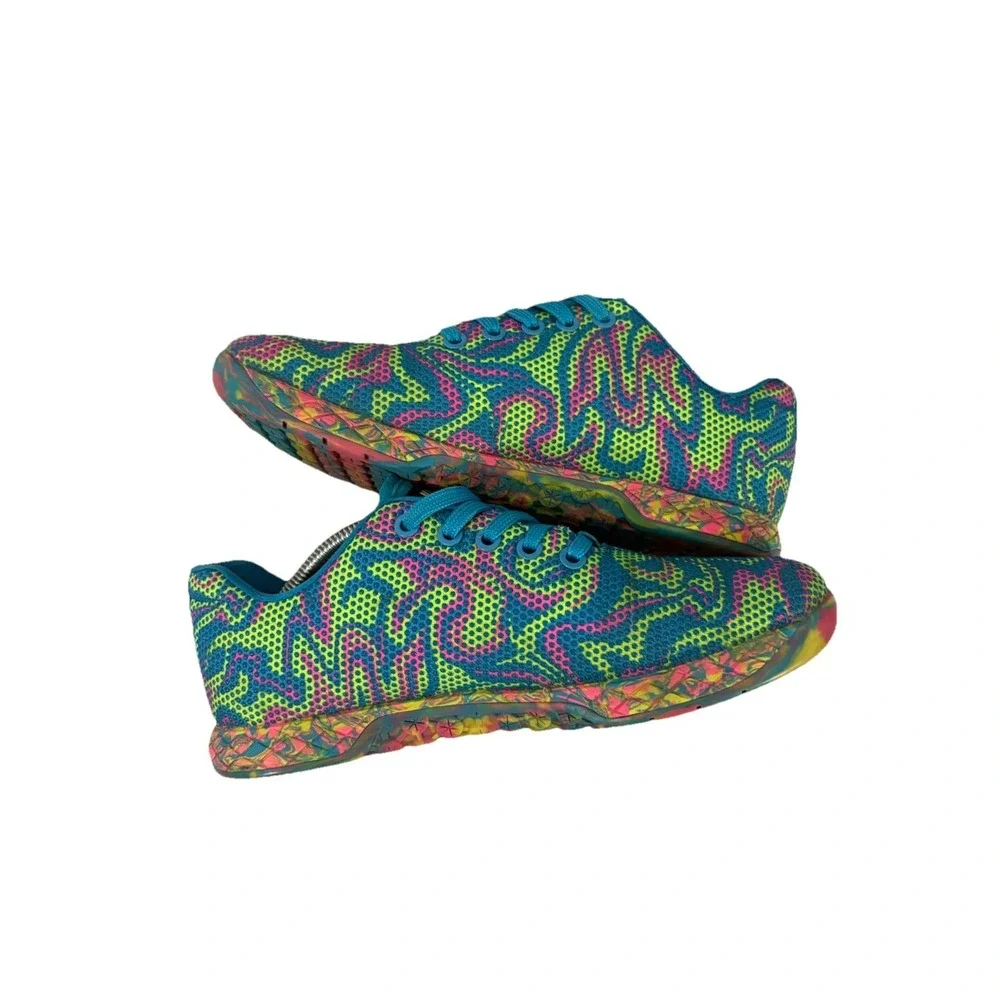 NoBull Superfabric Training Shoes Neon Swirl Womens 7.5 Unicorn‎ Collection